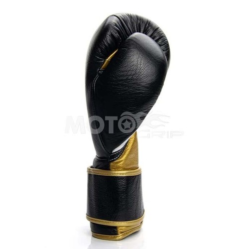 Custom Made Black Gold Genuin Cowhide Leather Boxing Gloves No winning No Grant - Picture 5 of 6