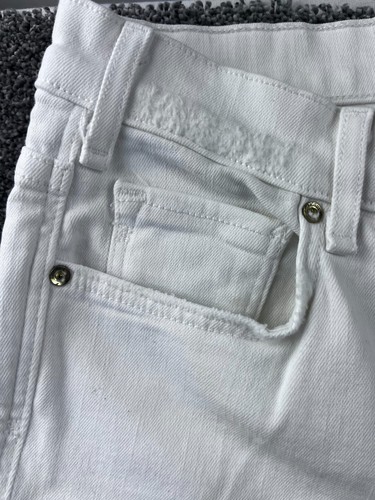 McGuire Jeans Womens 27 Flare Mid Rise 34" Inseam Stretch Denim Distress White - Picture 4 of 17