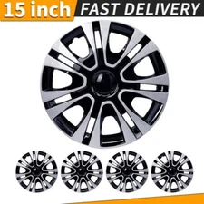 15" Set of 4 Wheel Covers Snap On Full Hub Caps fit for R15 Tire & Steel Rim USA