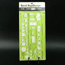 Berol RapiDesign R-700 Computer Work Station Template New Old Stock