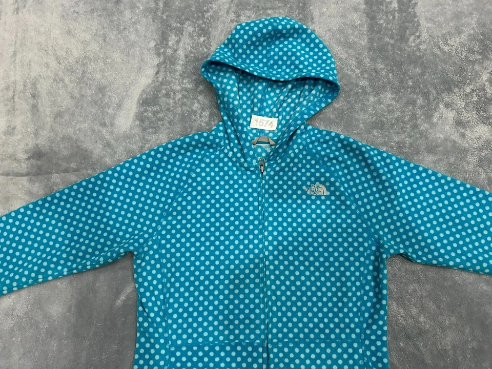 CHAQUETA MUJER THE NORTH FACE PEQUEÑA LUNARES AZUL SUDADERA CON CAPUCHA CREMALLERA COMPLETA Foto 2 de 4