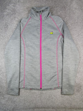 Masters Magnolia Lane Tech Jacket Womens Medium Gray Pink Golf Full Zip *