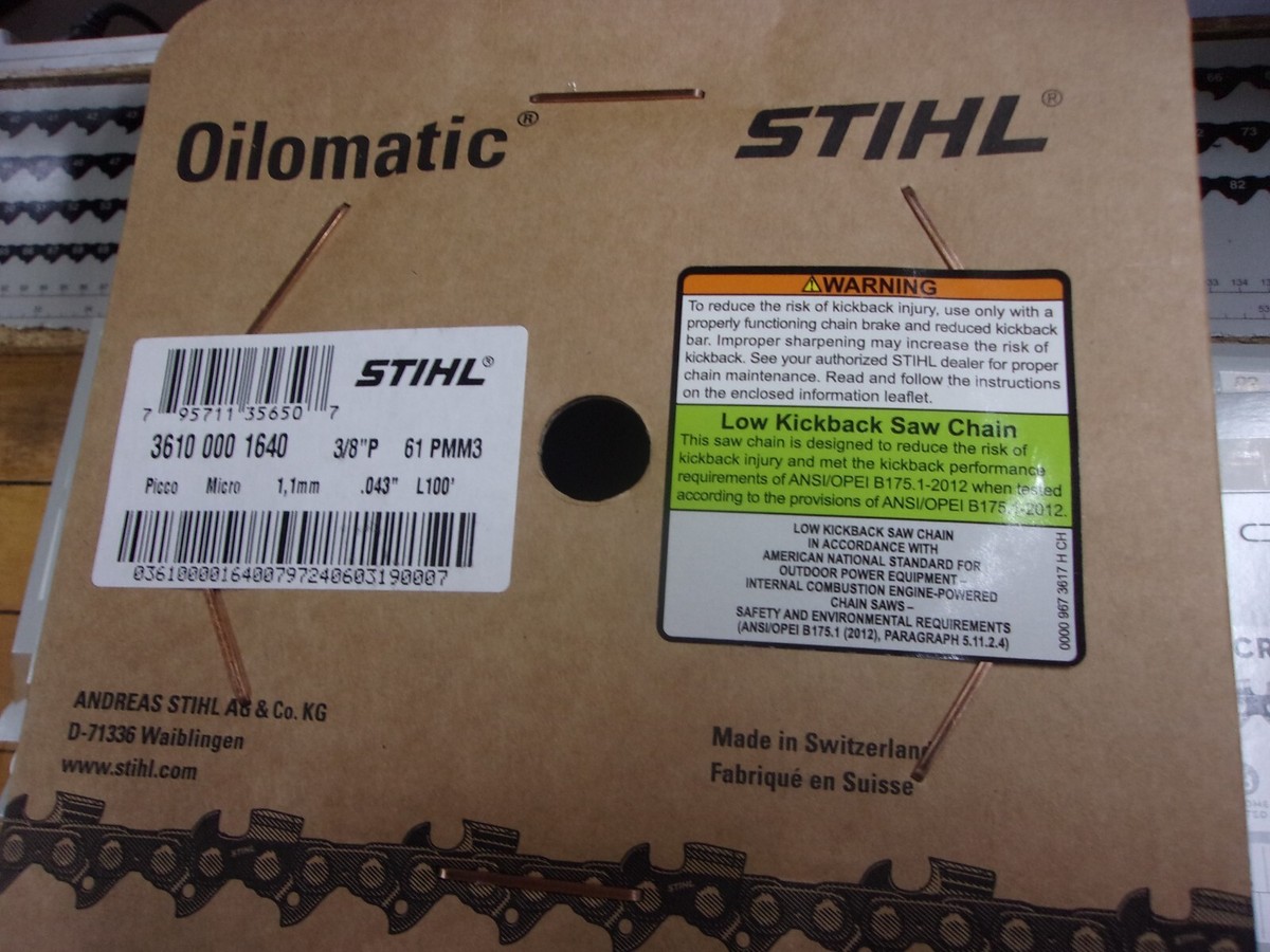 Stihl OEM 100' Roll 61PMM3 Chain 3/8P