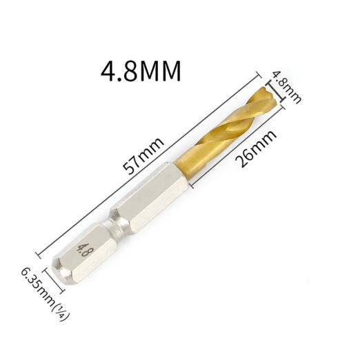 HSS Bohrer Satz mit Sechskantschaft 1/4 Metallbohrer Spiralbohrer 1.5mm Bis 13mm - Bild 21 von 38