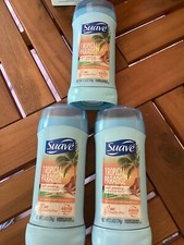SUAVE ANTIPERSPIRANT INVISIBLE SOLID TROPICAL 2.6OZ Lot Of 3 12/2025