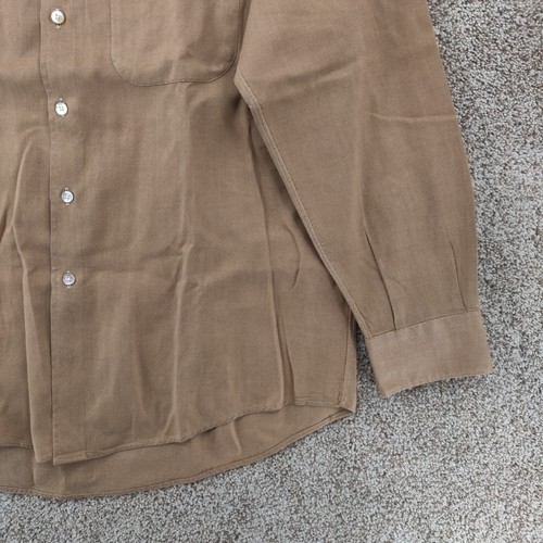 Vintage Gitman Bros Shirt Mens Large Brown Long Sleeve Button Down USA Nordstrom - Picture 4 of 13