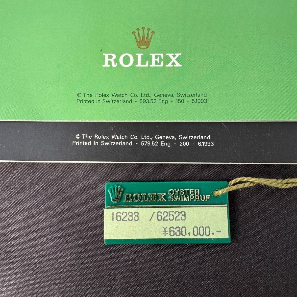 ROLEX DATEJUST 16233 Watch Box 68.00.08 Booklet 100%Authentic【No