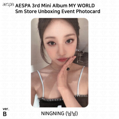 aespa myworld カリナ トレカ sm&store unboxing Aespa 3rd Mini Album MY WORLD Sm Store Unboxing Event
