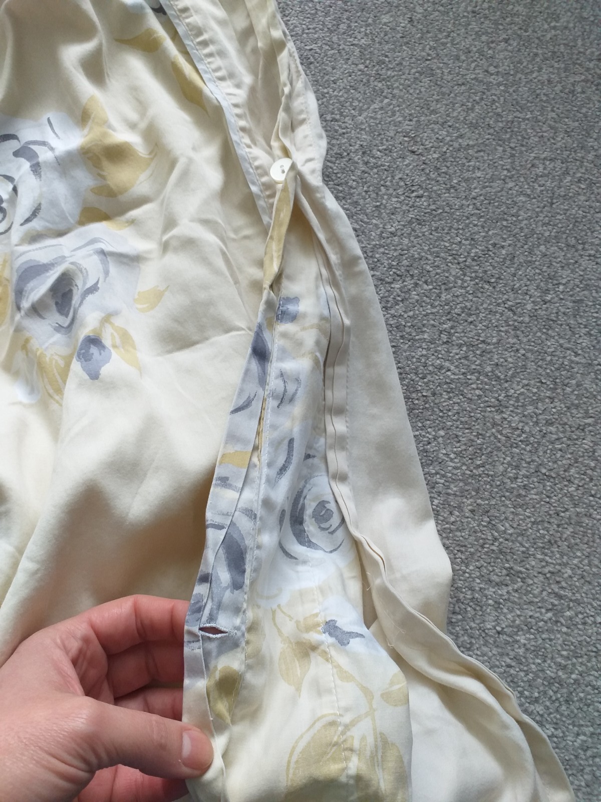 John Lewis Beige Flowers Duvet Cover Size King eBay