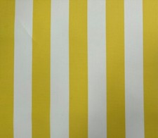 Yellow Striped DRALON Outdoor Teflon Upholstery Curtain Fabric 160cm Wide