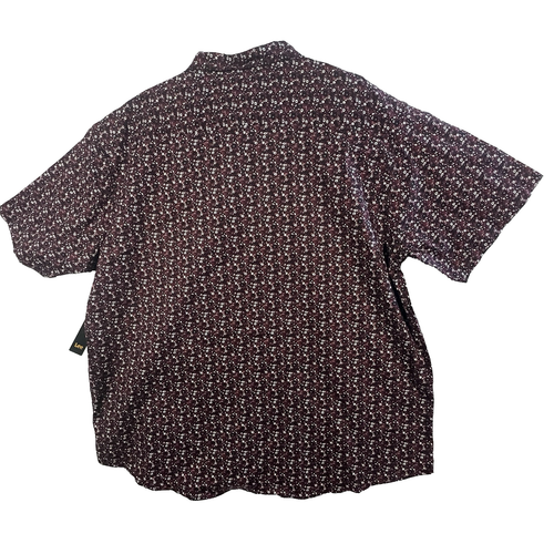 Lee Shirt Mens 3XL Short Sleeve Cabernet Floral Stretch Summer Casual Comfy New - Picture 2 of 9