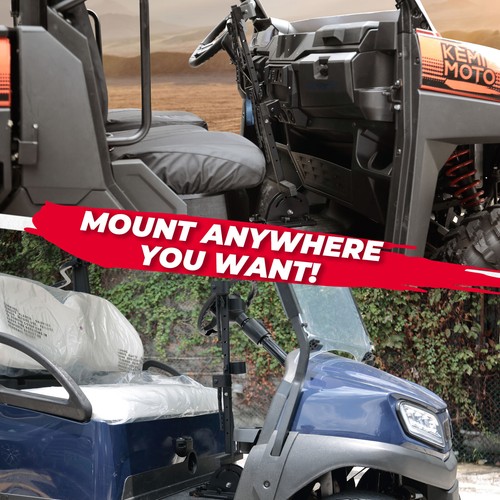 UTV Adjustable Height Tool Rack Holder Rack Mount to Cab Floor or Cargo Bed - Picture 8 of 10