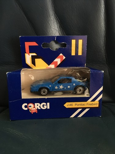 Corgi J.46 Pontiac Firebird Blue New in Box 1984 Release Die Cast Car - Picture 1 of 7