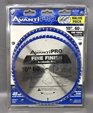 Miter ChoP Saw Blade Table Saw Blade 10” 60 Tooth Fine Finish Thin Kerf 2Pack