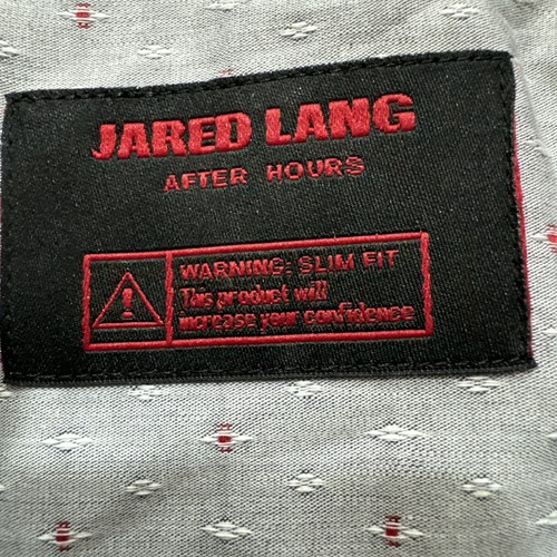 Camisa Jared, Larga After Hours, Para Hombre Talla Extra Grande, Calce Ajustado Gris/Rojo Estampado, Nueva - Imagen 9 de 12