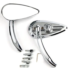 Chrome Skull Rear View Mirrors For Harley Davidson XL1200L XL883 XL Sportster