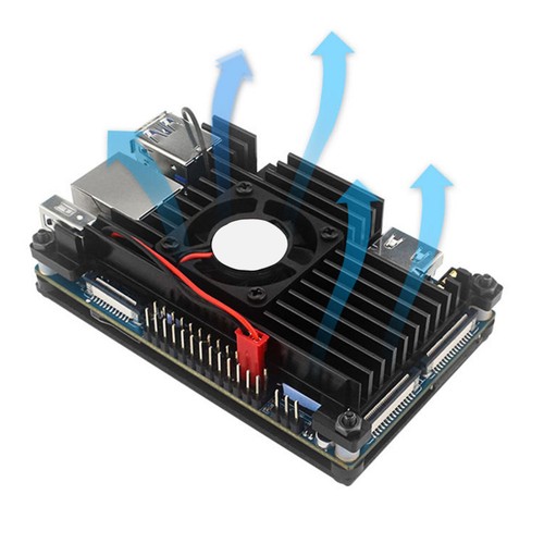 Alloy Case With Cooling Fan Heat Sinks Heat Enclouse For Orange Pi 4 LTS - Photo 13/13