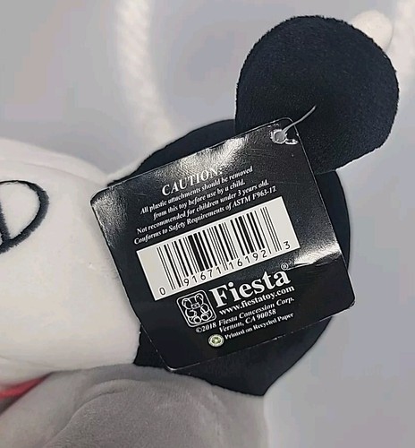 NWT Fiesta Toys Retro Gordy The Cow 11" Black & White Stuffed Animal Plush - Picture 7 of 8