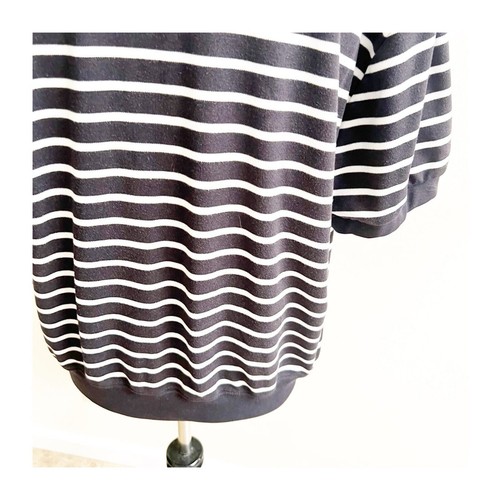 Hasting & Smith Vintage Short Sleeve Striped Sweater Women’s Size XL Black - Picture 7 of 9