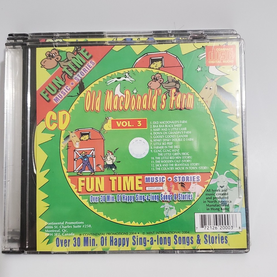6 Fun Time Music And Stories Children's CDs New Sealed Vols 15 And Vol