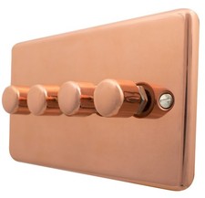 G&H Contour Bright Copper CBCB Plug Sockets, Light Switches, Dimmers, Toggle