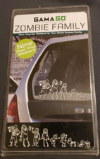 Zombie Family Car Stickers Clear Vinyl Stickers Sealed Gamago
