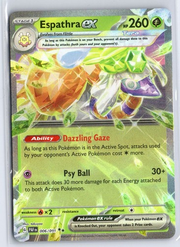 POKEMON SV: Paldean Fates #006/091 Espathra ex - Foto 1 di 2