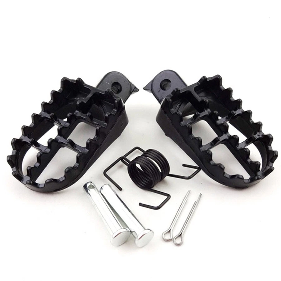 Wide Motorcycle Foot Pegs Footrest 8mm Bolt for Honda CR CRF XR Kawasaki KLX110 - Изображение 2 из 4
