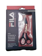 Fila Pro Eyebrow & Mustache Grooming Scissors Stainless Steel BRAND NEW Trimmers