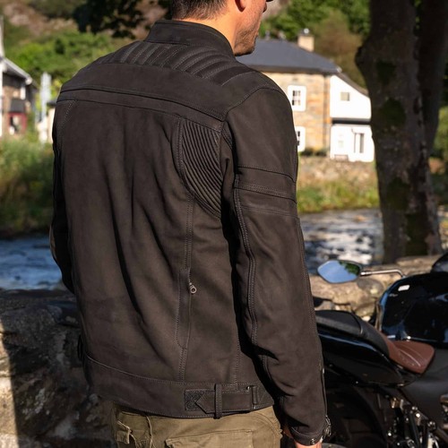 Men's Motorbike Riding Heated Black Leather Jacket Motorcycle Jacket with Armors - Picture 7 of 12