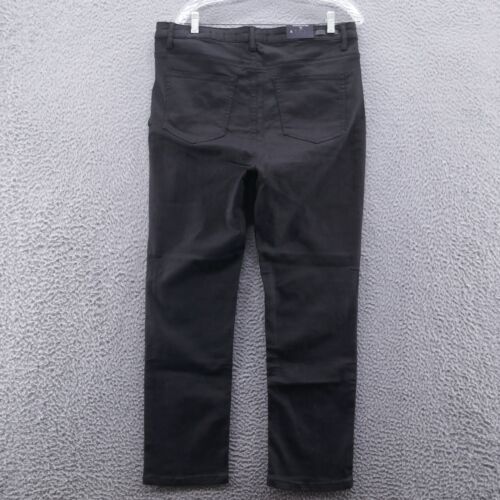 Risen Womens High Rise Straight Leg Jeans 1XL Black Button Fly Stretch NEW - Picture 2 of 17