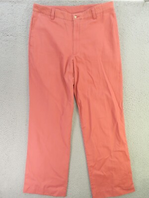 Onward Reserve Pants Mens 36x32 Pink Straight Flat Front Cotton