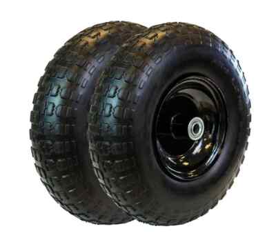 REALWORK 13'' Flat Free Replacement Wheel for Garden Equipment 2-Pack