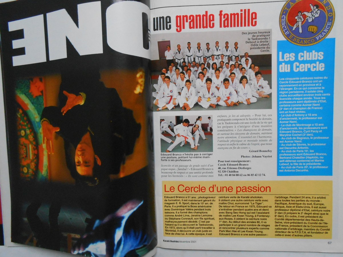 Magazine Karaté Bushido N°296 - Décembre 2001 - Michaël Milon, Taekwondo, Jet Li