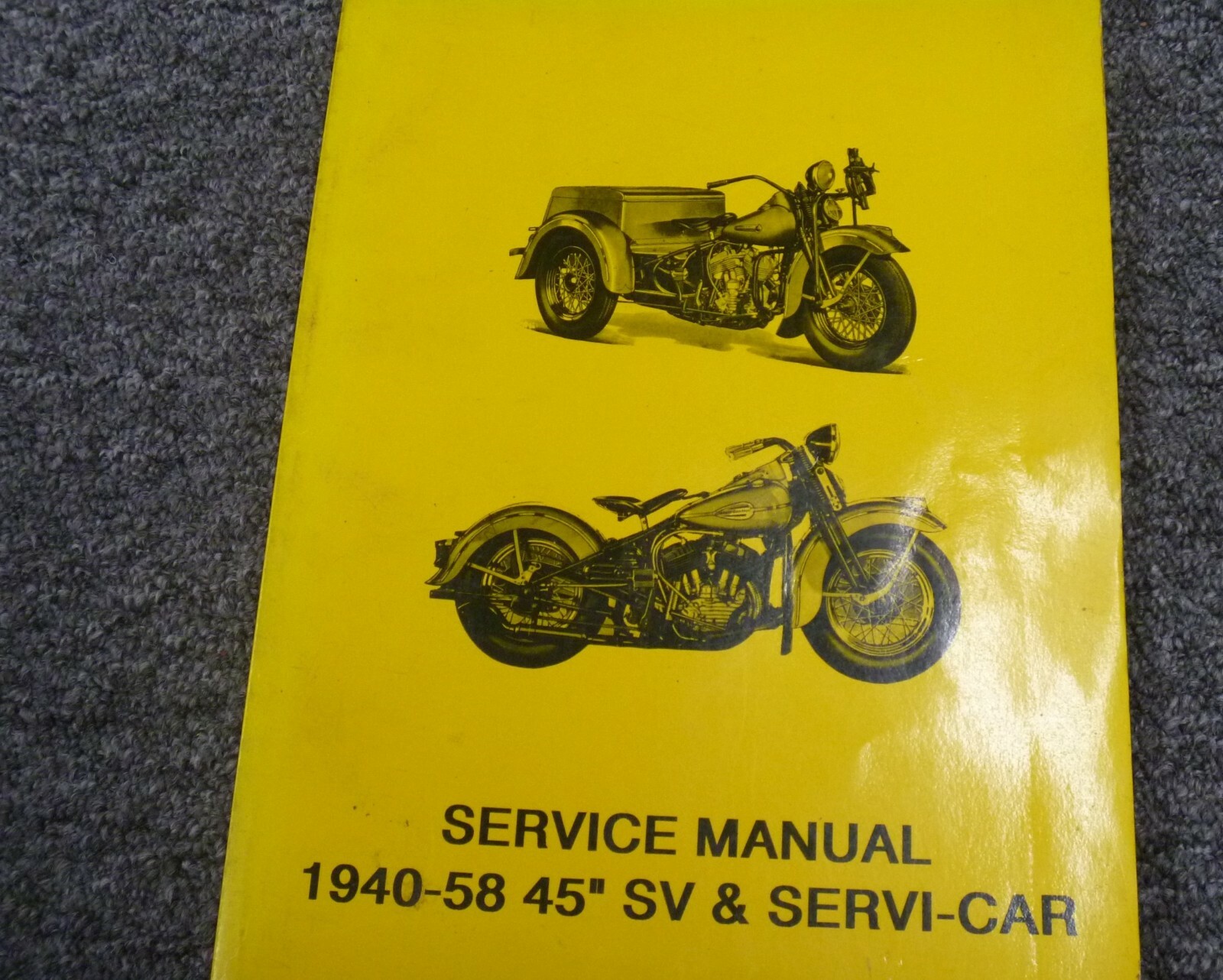 1956-1957 Harley Davidson 45" SV & Servi-Car Motorcycle Service Repair Manual