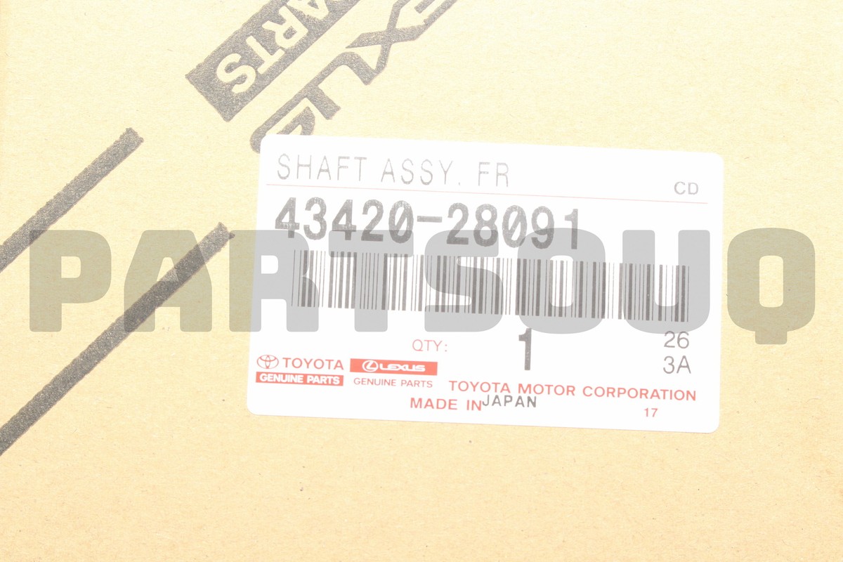 4342028091 Genuine Toyota SHAFT ASSY FR 43420-28091 | eBay