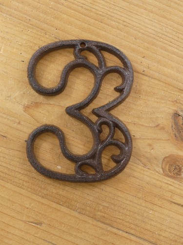 Metal House Numbers Street Address LARGE Rustic Cast Iron Pick #'s from 0-9 # - Picture 8 of 27