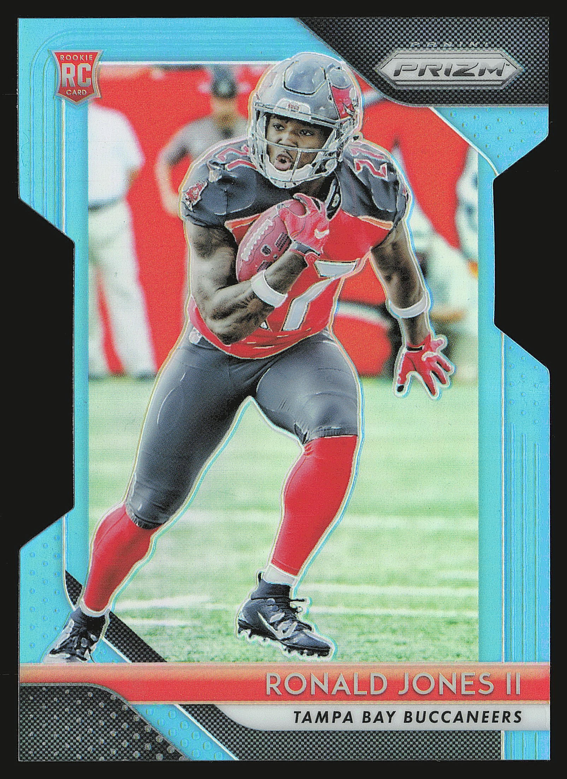 2018 Panini Prizm #214 Ronald Jones II Prizm Light Blue #/199 SN,RC
