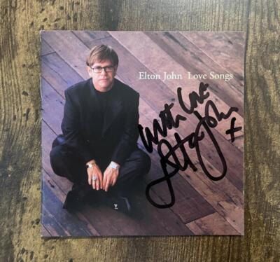 Elton John Signed Autograph Love Songs Framed CD Display
