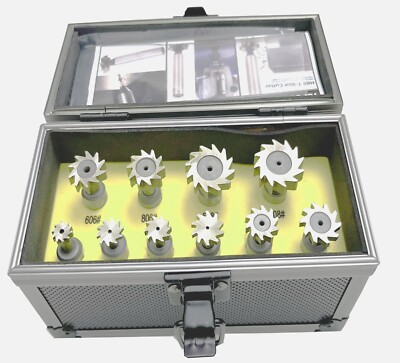 #ad HSS M2 Woodruff Keyseat Milling Cutter Set 1 2quot; Shank Metalworking Cutting 10Pcs $180.19