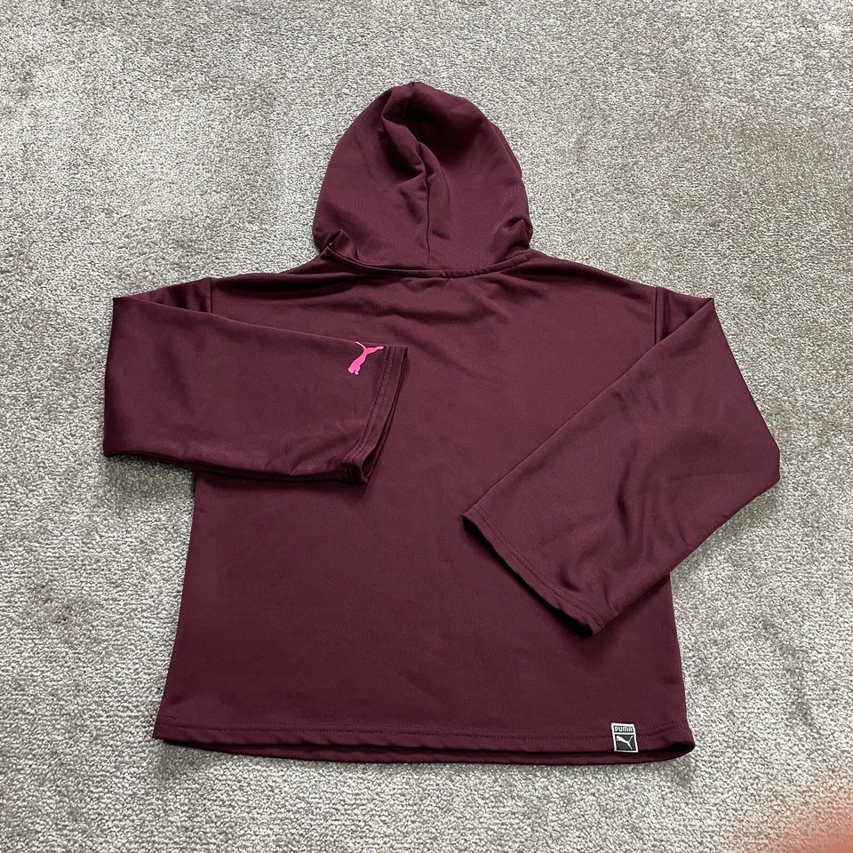 Puma Sudadera con Capucha Niñas Niños XL (16) Granate Pullover Viaje Informal Deportes Foto 2 de 4