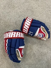 Montreal Canadiens Pro Stock Custom Warrior Gloves Brian Gionta 13 Inch