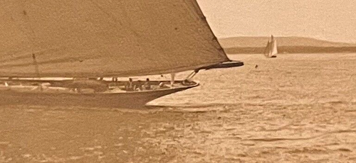Antique original 1885 Photo Yacht GENESTA Americas Cup NL Stebbins Studio Stamp - Picture 7 of 18
