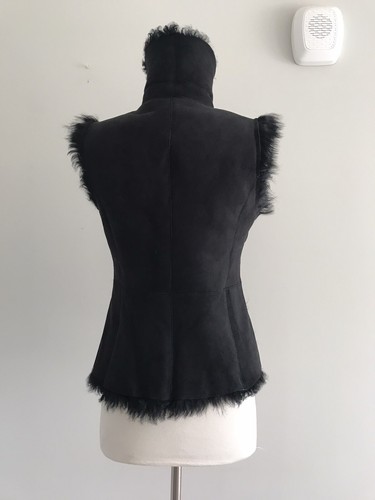 NWT $850 TALBOTS 100% LAMB SKIN PETITE FULL ZIP POCKETS SHEEPSKIN VEST SZ P - Picture 7 of 13