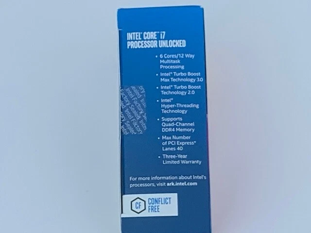 New Intel i7 6850K 3.6GHz 15MB Cache Six-Core CPU Processor SR2PC 140W LGA2011  - Image 3 of 4