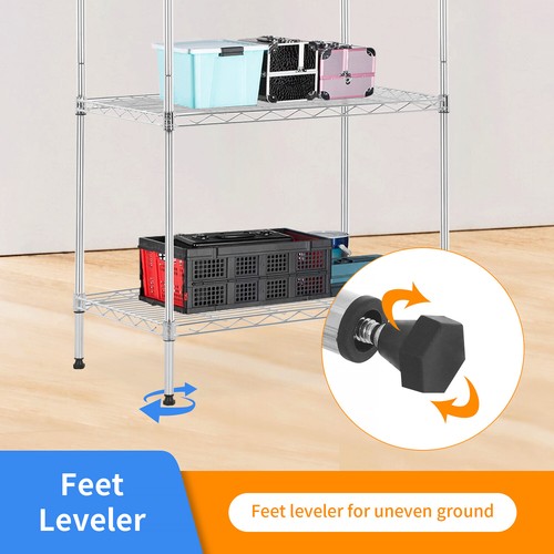Organizador de estantería de alambre de 5 niveles 24""x14""x60"" para cocina baño - Imagen 3 de 8