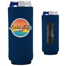 Lake Life Magnetic Slim Can Coolie; Compatible with Ultra