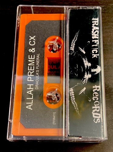 ALLAH PREME & CX Dracula's Funeral ORANGE CASSETTE TAPE Pro Dillinger Fire NEW - Picture 3 of 6