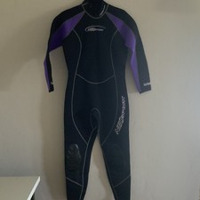 NeoSport Women's 3/2mm Full Wetsuit Size 10 Black Purple S832WB
