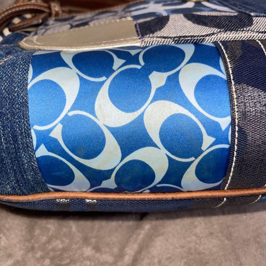 Coach Patchwork Denim Shoulder Bag Multicolor Y2K… - image 16